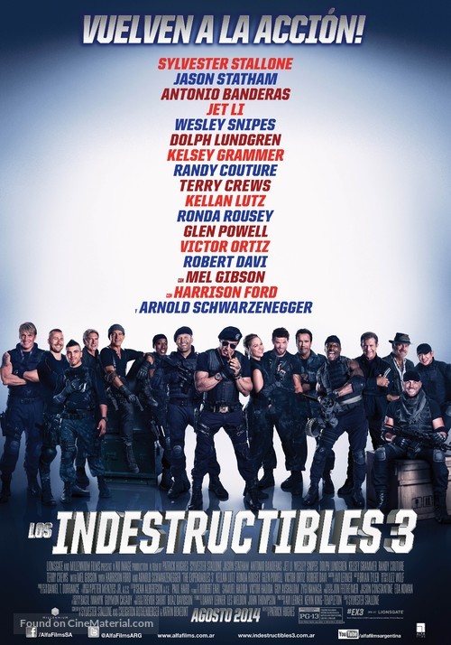The Expendables 3 - Argentinian Movie Poster