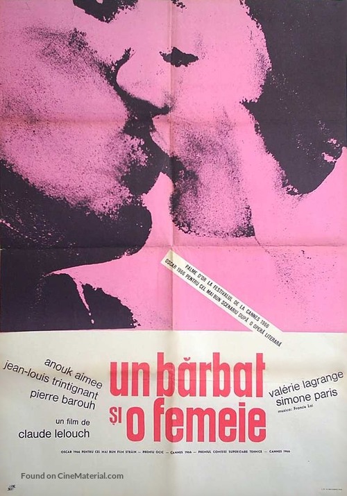 Un homme et une femme - Romanian Movie Poster