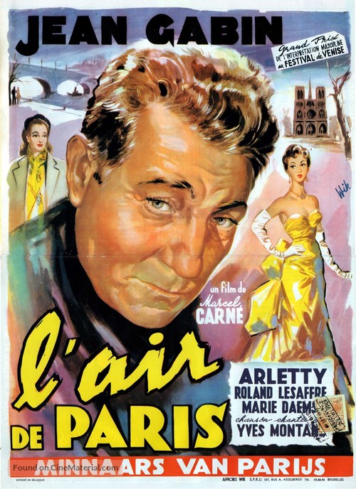 L&#039;air de Paris - Belgian Movie Poster