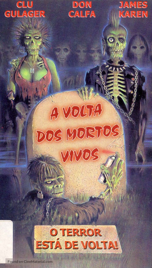 The Return of the Living Dead - Brazilian VHS movie cover