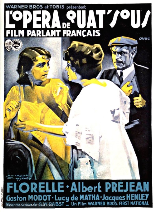 L&#039;op&eacute;ra de quat&#039;sous - French Movie Poster