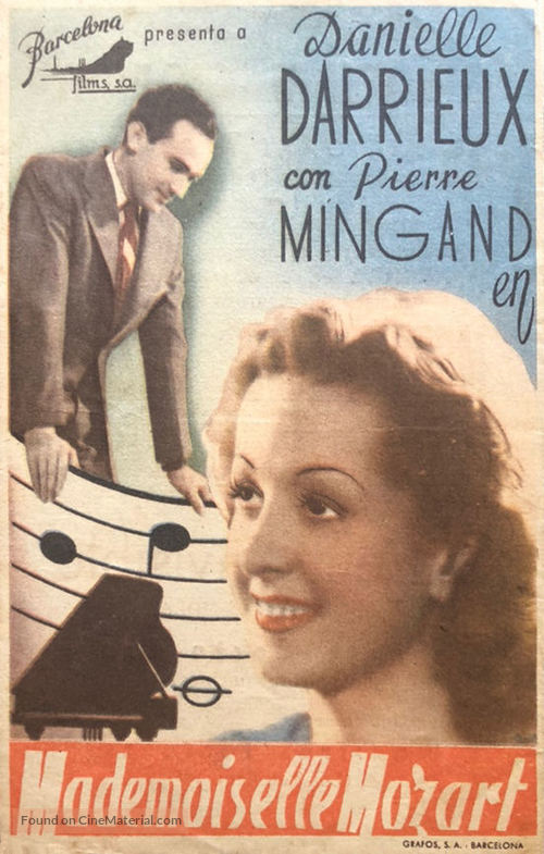 Mademoiselle Mozart - Spanish Movie Poster