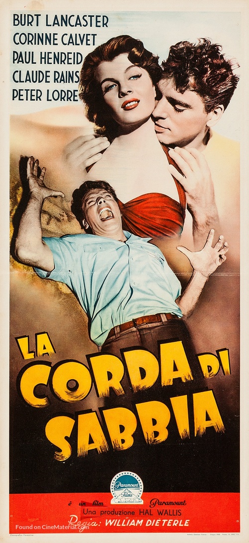 Rope of Sand - Italian Movie Poster