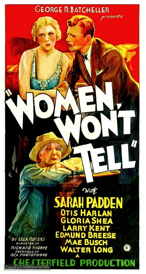 Women Won&#039;t Tell - Movie Poster