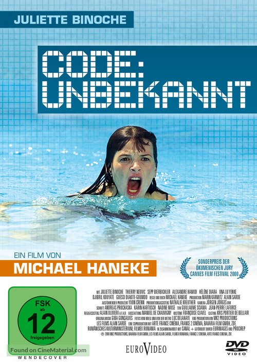 Code inconnu: R&eacute;cit incomplet de divers voyages - German DVD movie cover