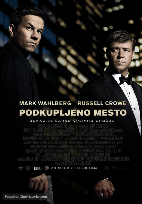 Broken City - Slovenian Movie Poster