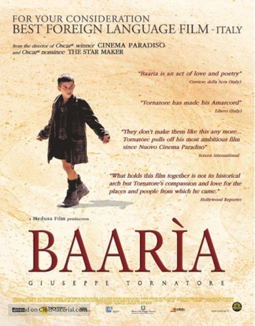 Baar&igrave;a - For your consideration movie poster