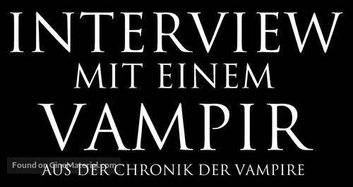 Interview With The Vampire - German Logo