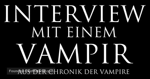 Interview With The Vampire - German Logo