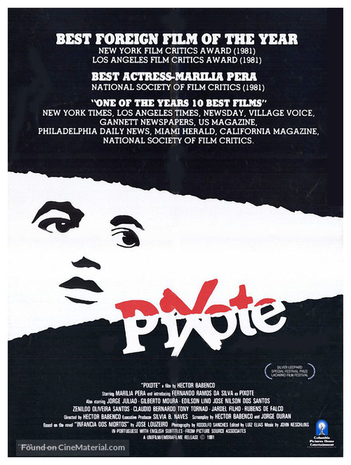 Pixote: A Lei do Mais Fraco - Movie Poster