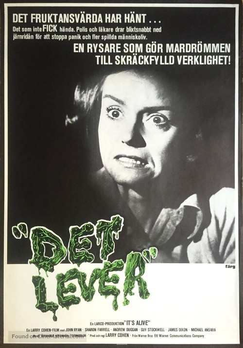 It&#039;s Alive - Swedish Movie Poster