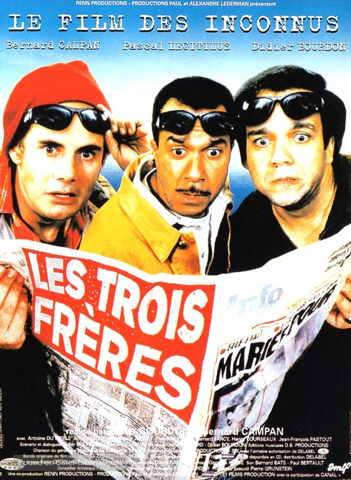 Les trois fr&egrave;res - French Movie Poster