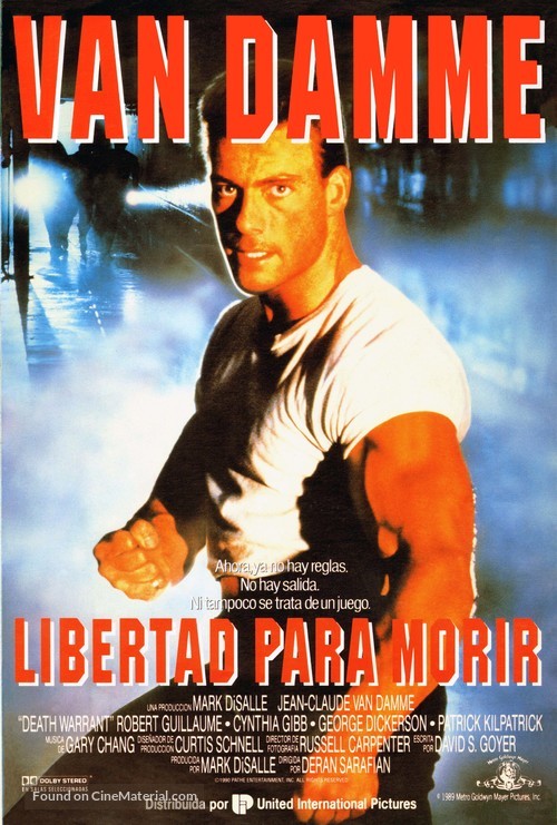 Death Warrant - Spanish Movie Poster