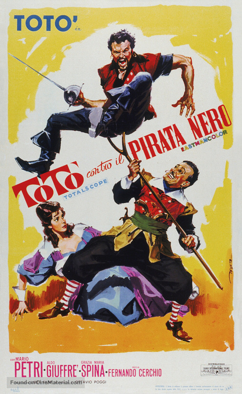 Tot&ograve; contro il pirata nero - Italian Movie Poster