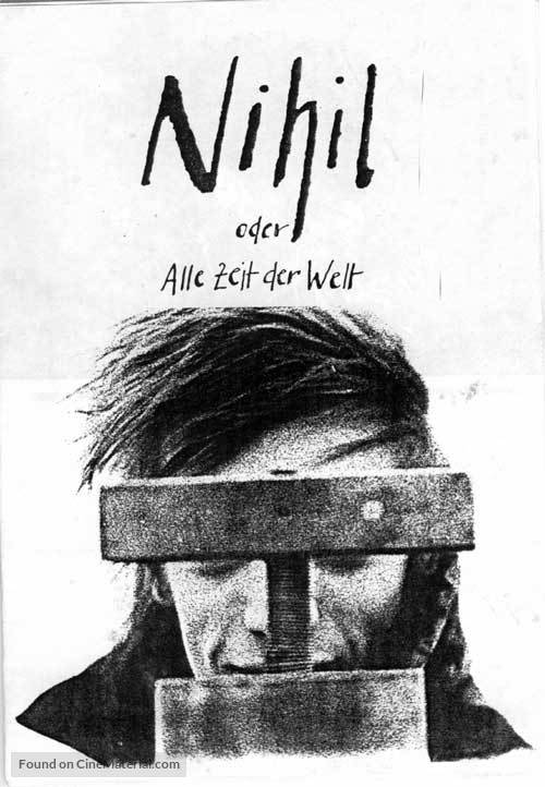 Nihil oder Alle Zeit der Welt - German poster