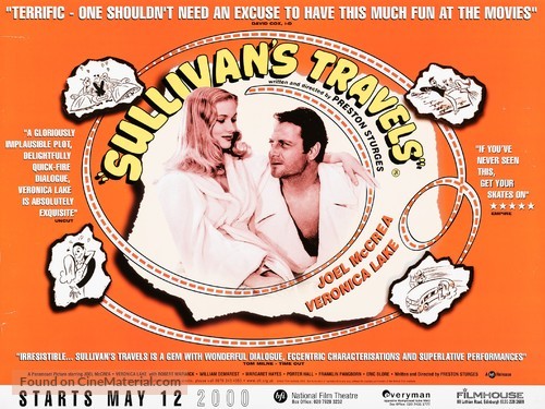 Sullivan&#039;s Travels - British Re-release movie poster