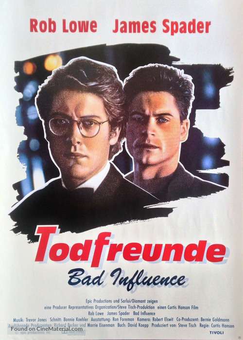 Bad Influence - German Movie Poster