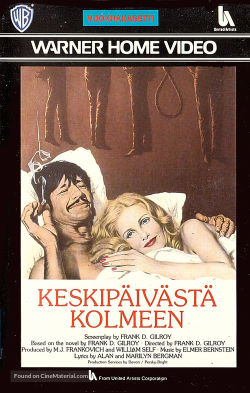 From Noon Till Three - Finnish VHS movie cover