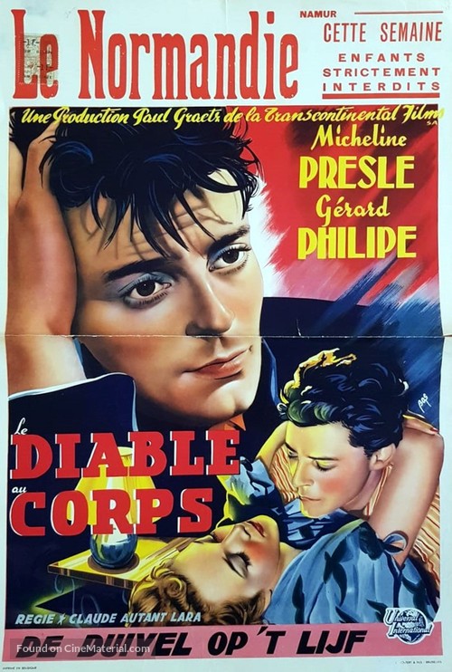 Le diable au corps - Belgian Movie Poster