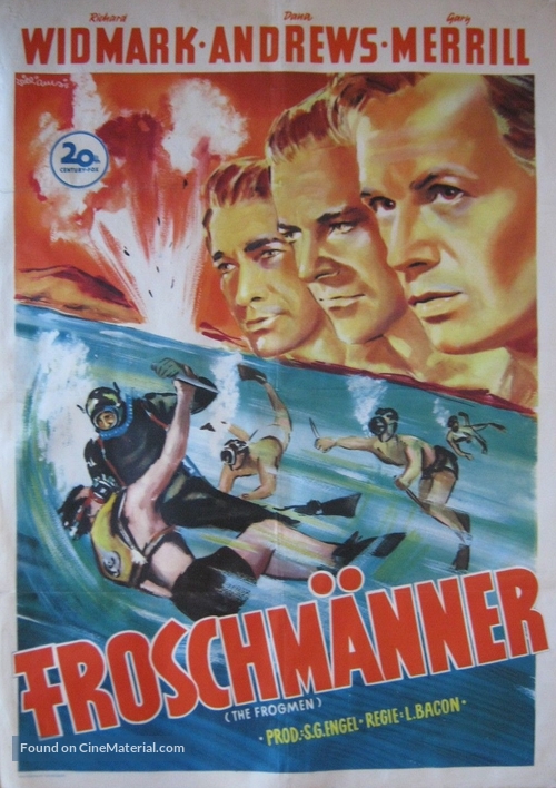 The Frogmen - German Movie Poster