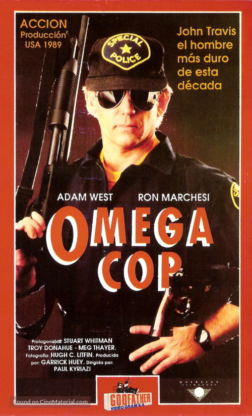 Omega Cop 1990 Argentinian vhs movie cover