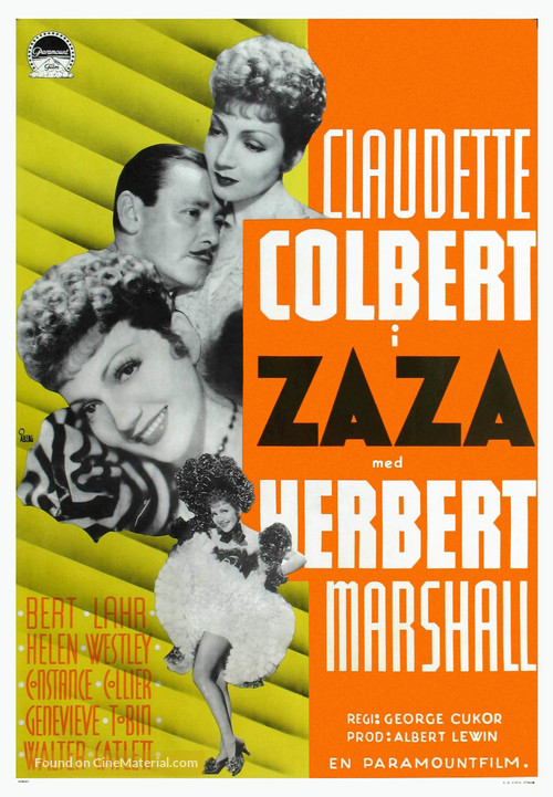 Zaza - Swedish Movie Poster