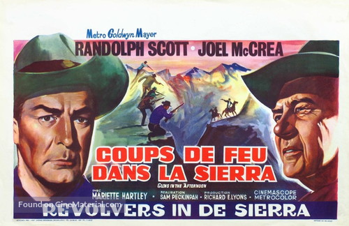 Ride the High Country - Belgian Movie Poster