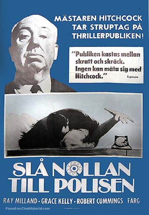 Dial M for Murder - Swedish Movie Poster