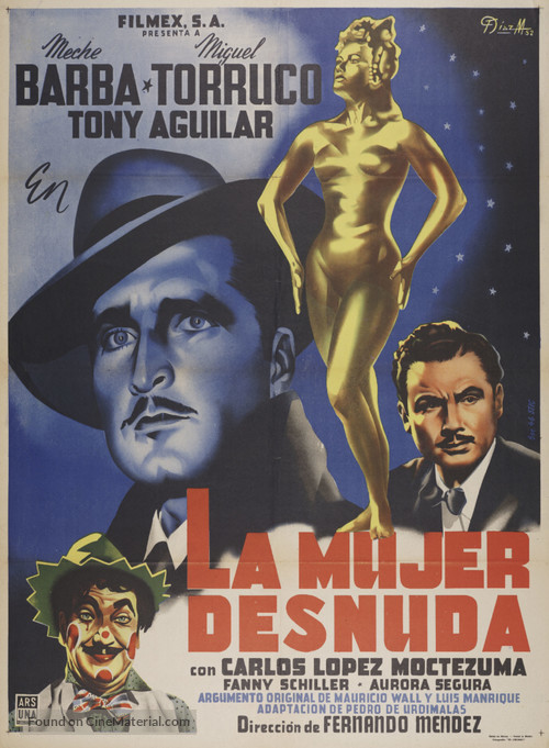 La mujer desnuda - Mexican Movie Poster