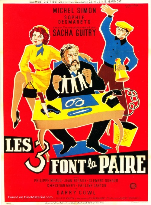 Les 3 font la paire - French Movie Poster