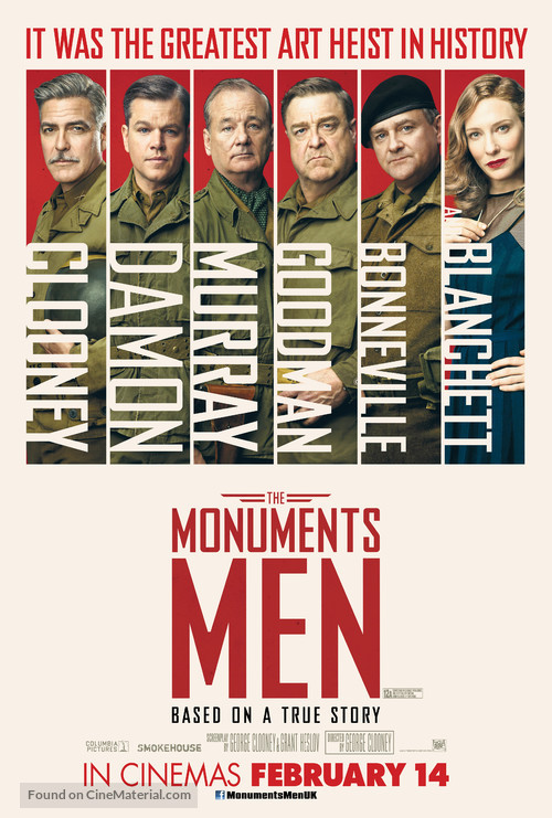 The Monuments Men - British Movie Poster