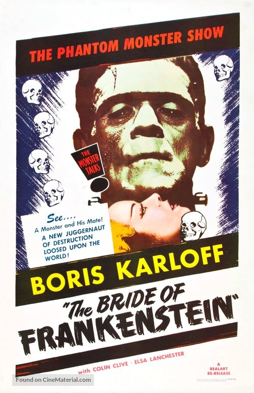Bride of Frankenstein - Re-release movie poster