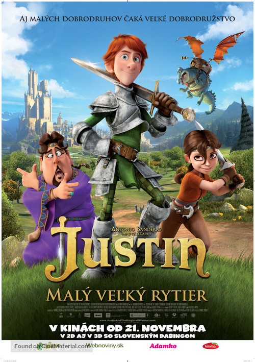 Justin and the Knights of Valour - Slovak Movie Poster