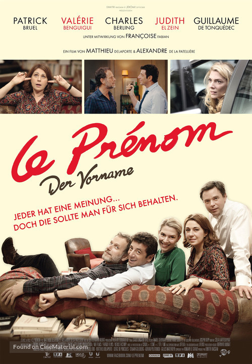 Le pr&eacute;nom - Swiss Movie Poster