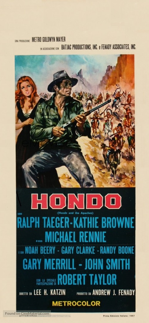 Hondo and the Apaches - Italian Movie Poster