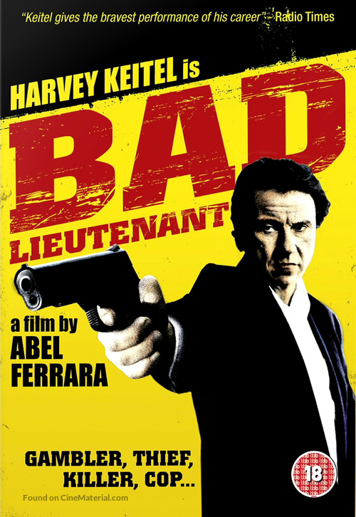 Bad Lieutenant - British DVD movie cover