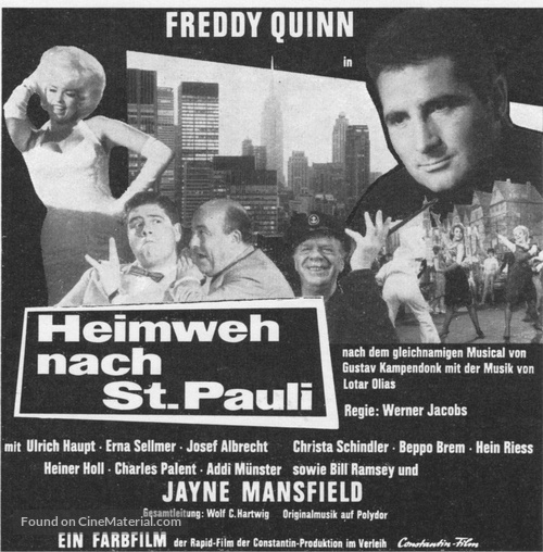 Heimweh nach St. Pauli - German poster