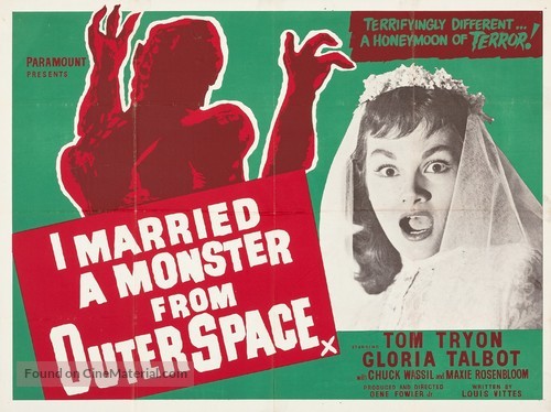 I Married a Monster from Outer Space - British Movie Poster