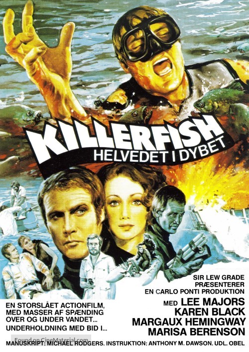 Killer Fish - Danish Movie Poster