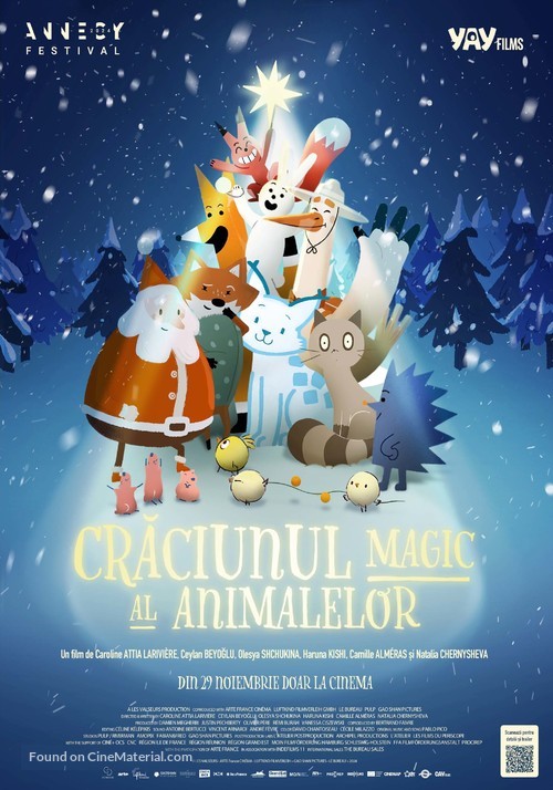 Animal Tales of Christmas Magic - Romanian Movie Poster