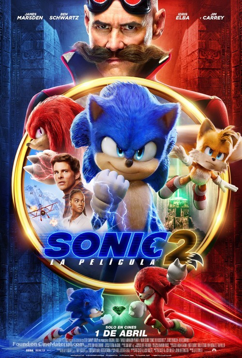 Sonic the Hedgehog 2 - Spanish Movie Poster