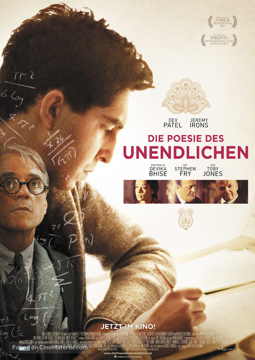 The Man Who Knew Infinity - German Movie Poster