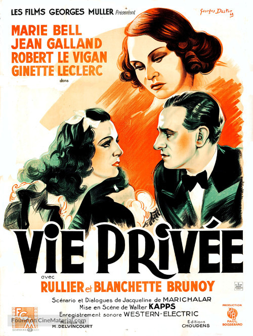 Vie priv&eacute;e - French Movie Poster