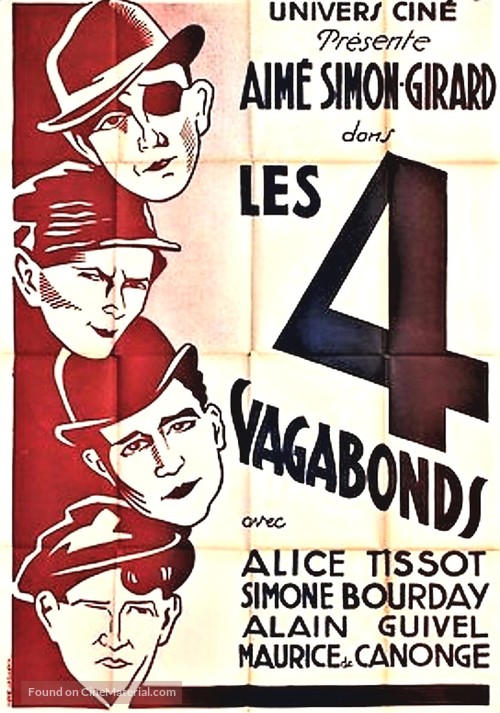 Les quatre vagabonds - French Movie Poster