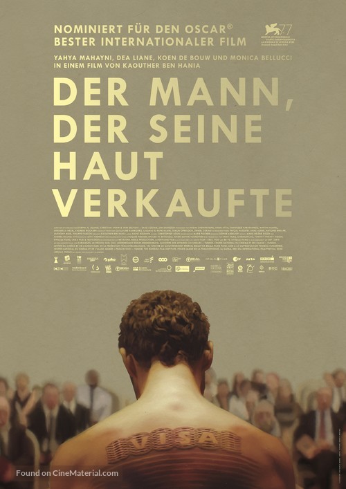 The Man Who Sold His Skin - German Movie Poster