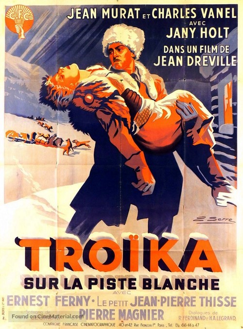 Tro&iuml;ka sur la piste blanche - French Movie Poster