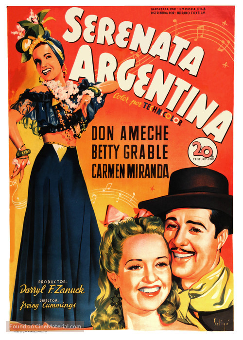 Down Argentine Way - Spanish Movie Poster