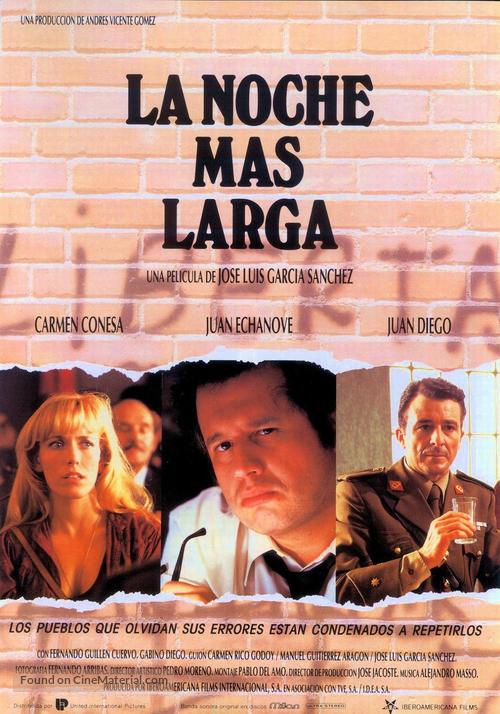 Noche m&aacute;s larga, La - Spanish Movie Poster