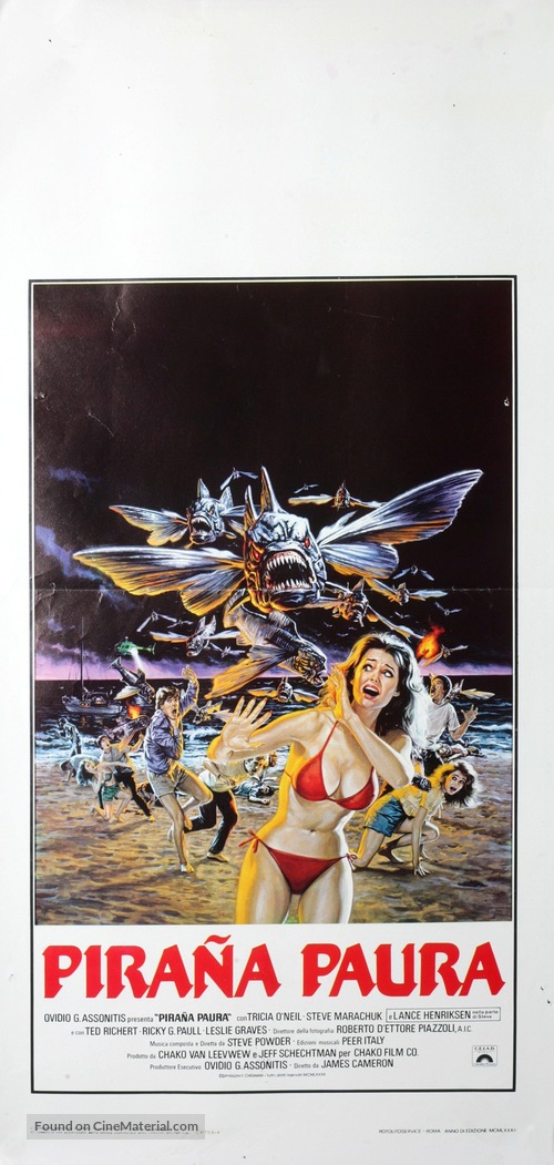 Piranha Part Two: The Spawning - Italian Movie Poster