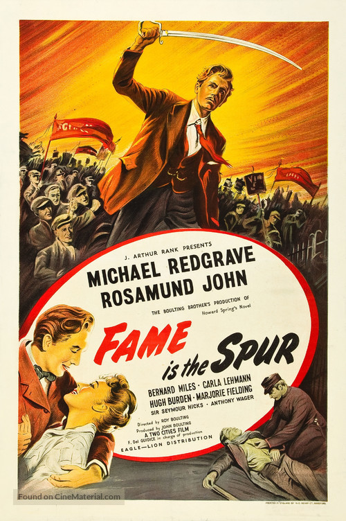 Fame Is the Spur - British Movie Poster